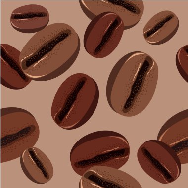 Seamless pattern with coffee beans clipart