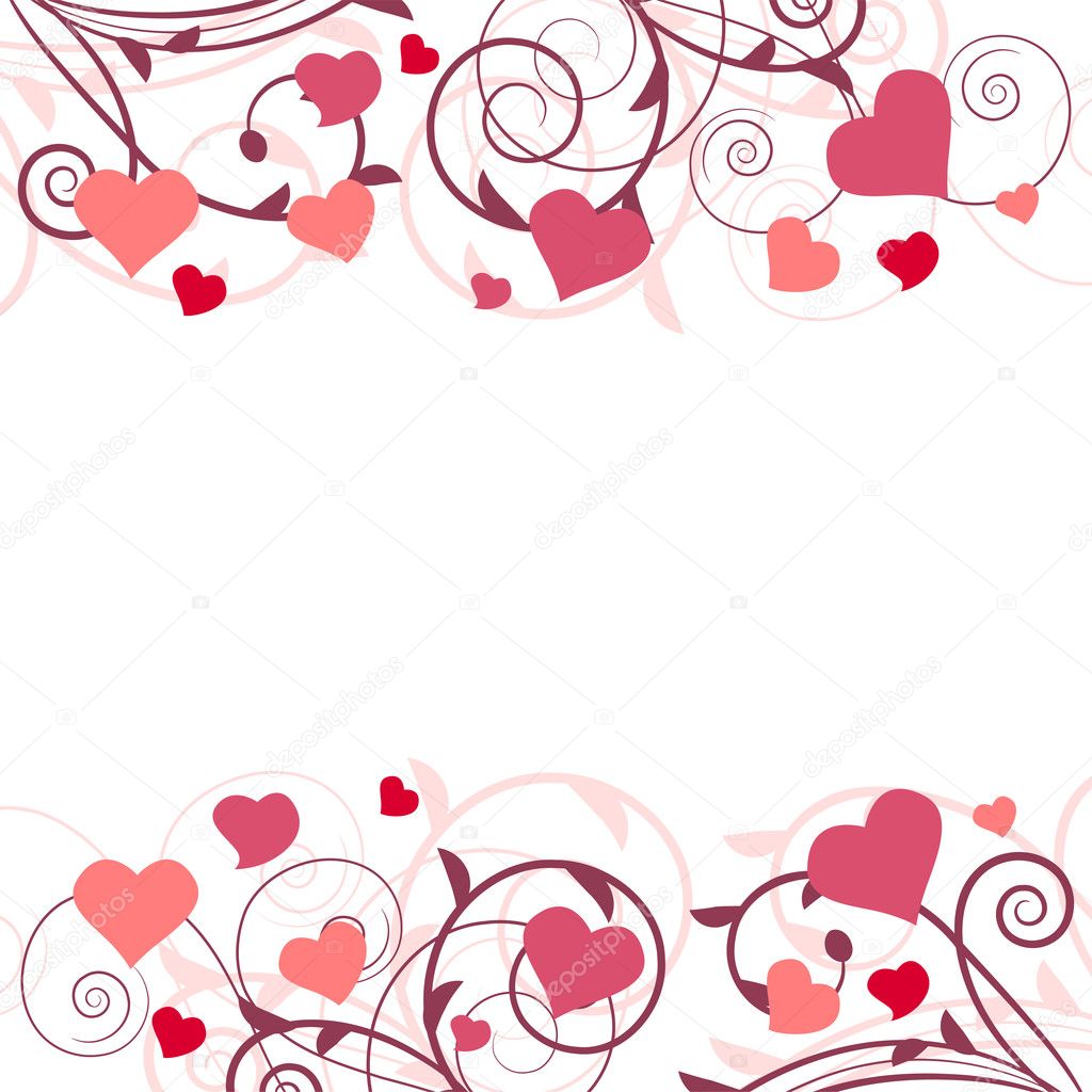 Saint valentine background with hearts