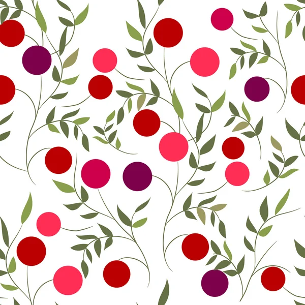 stock vector Seamless pattern with berries