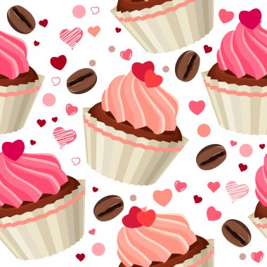 Seamless pattern with chocolates clipart