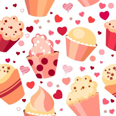 Seamless pattern with chocolates clipart