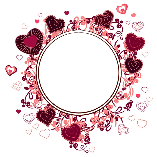 Blank frame with small hearts — Stock Vector