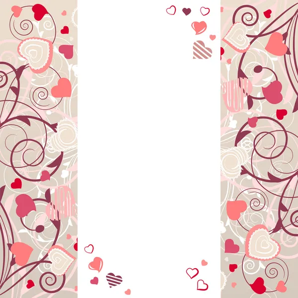 Frame with stylized hearts — Stock Vector