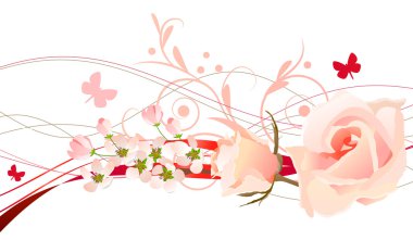 Floral design element clipart