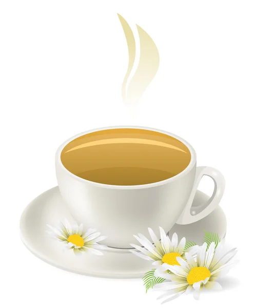 Cup of hot herbal tea — Stock Vector