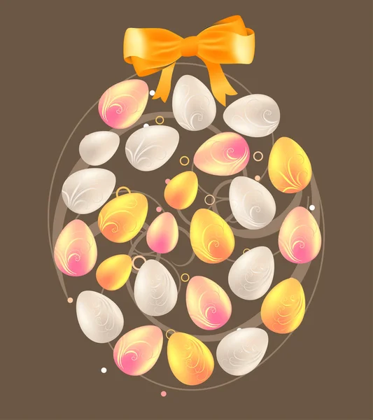 Μεγάλο Πασχαλινά Αυγά Φιόγκο Από Μικρές Επιχειρήσεις — Διανυσματικό Αρχείο