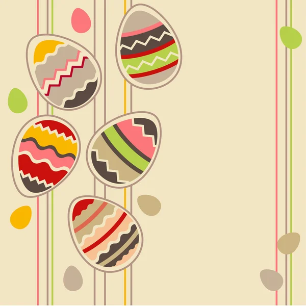 Greeting card wirh easter eggs — Stock Vector