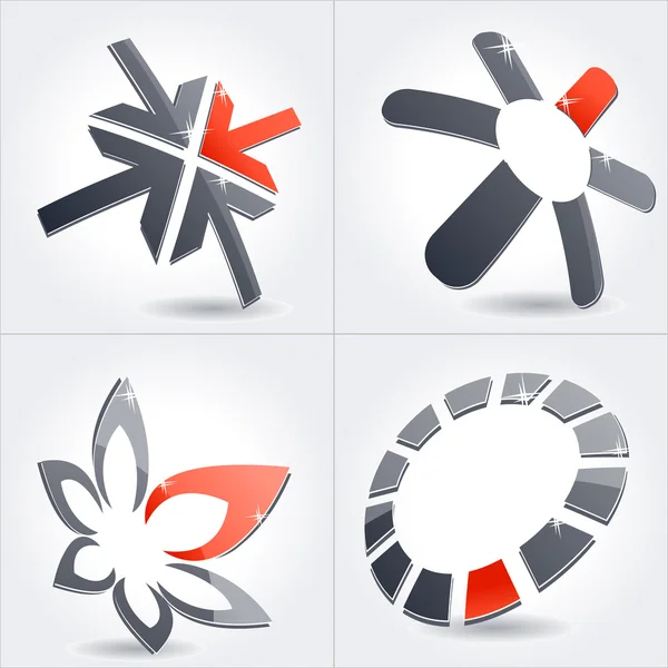 Collection of abstract symbols — Stock Vector