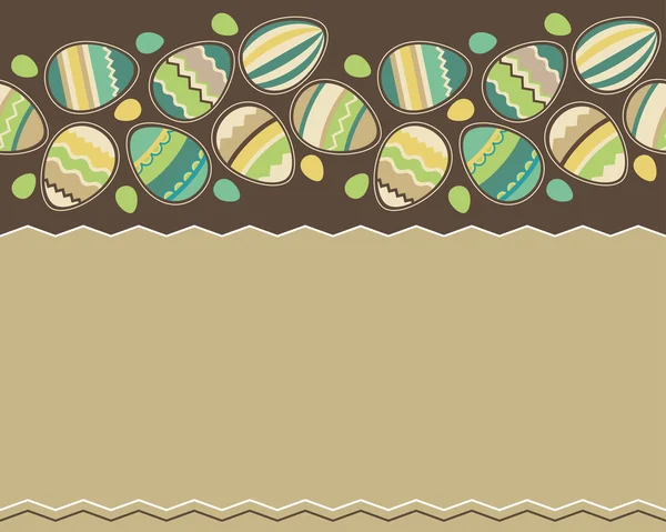 Patrón de Pascua horizontal sin costuras con huevos — Archivo Imágenes Vectoriales