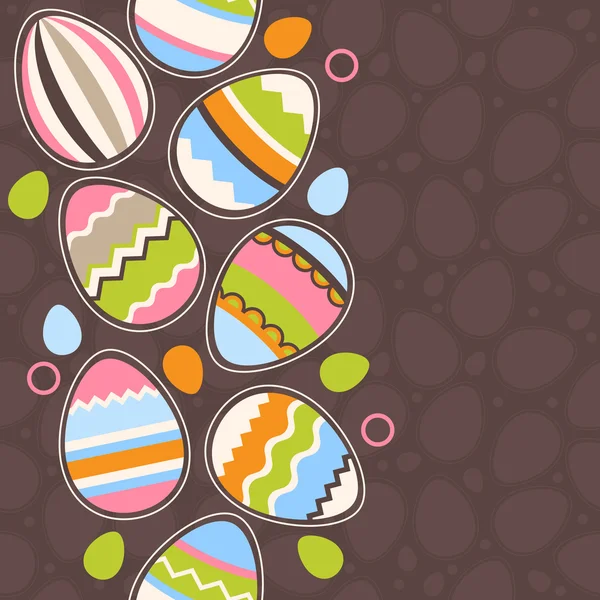 Greeting card wirh easter eggs — Stock Vector