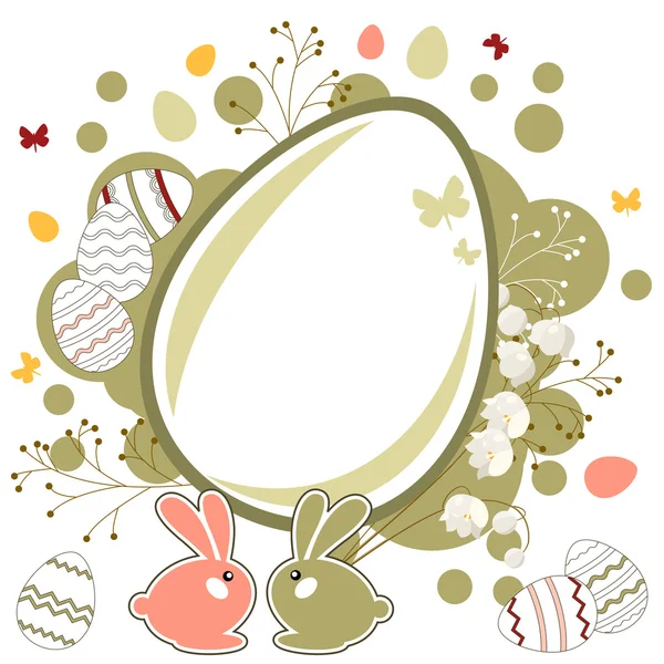 Velikonoční přání s vejci — Stockový vektor