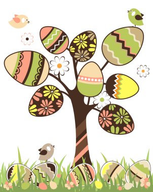 Easter tree clipart