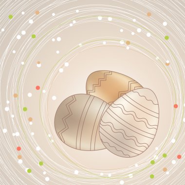 stilize pastel Paskalya yumurtaları