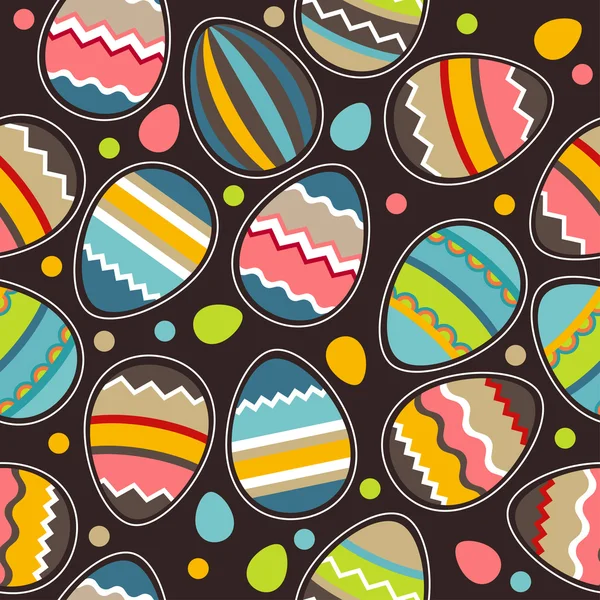 Patrón de Pascua sin costuras con huevos — Vector de stock