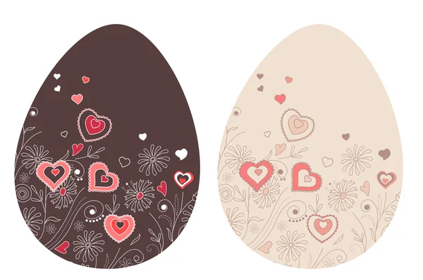 Deux oeufs de Pâques — Image vectorielle