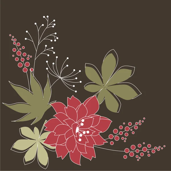 非常に花柄のパターン — ストックベクタ