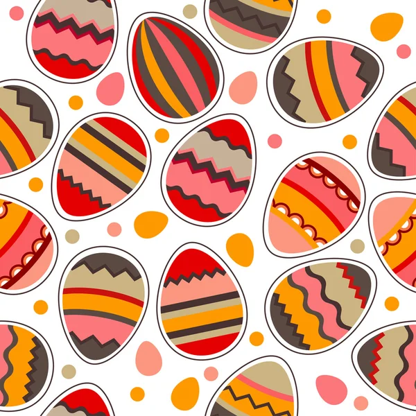 Modèle de Pâques sans couture avec des œufs — Image vectorielle