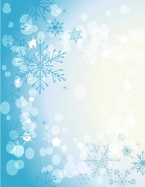 Stilvoller Hintergrund mit Schneeflocken — Stockvektor