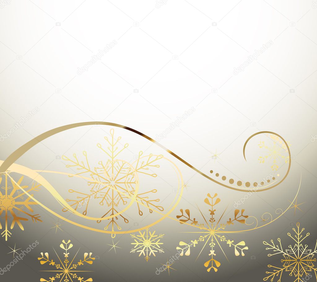 Stylish background with snowflakes