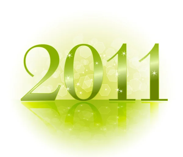 Tarjeta de año nuevo 2011 — Vector de stock