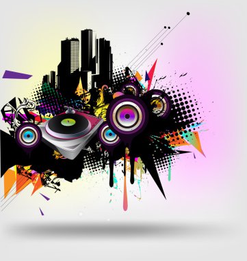 Music urban vector clipart