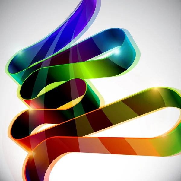 Ligne vectorielle colorée abstraite — Image vectorielle