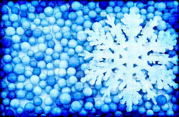 Snowflake on an abstract blue background — Stock Photo, Image