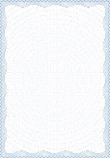 Guilloche style blank form for diploma — Stock Vector