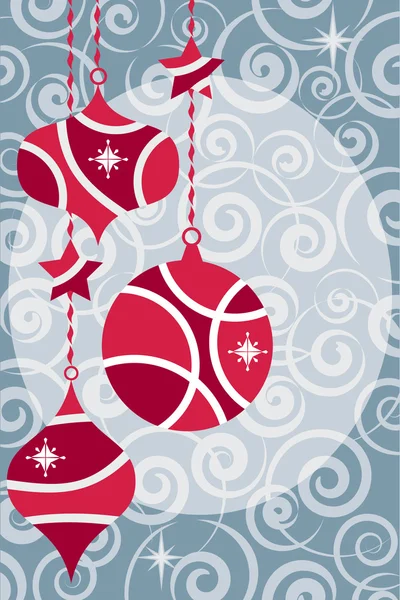 Yeni yıl ve Noel tebrik kartı — Stok Vektör