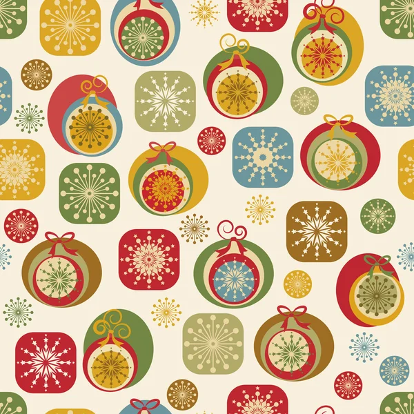 圣诞节和新年的无缝背景 — 图库矢量图片
