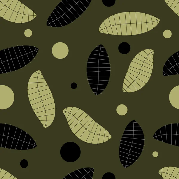 Naadloze patroon met abstracte leafes — Stockvector