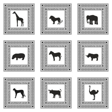 Set of animal icons clipart