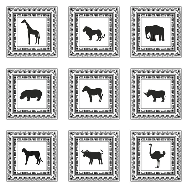 Ensemble d'icônes animales — Image vectorielle