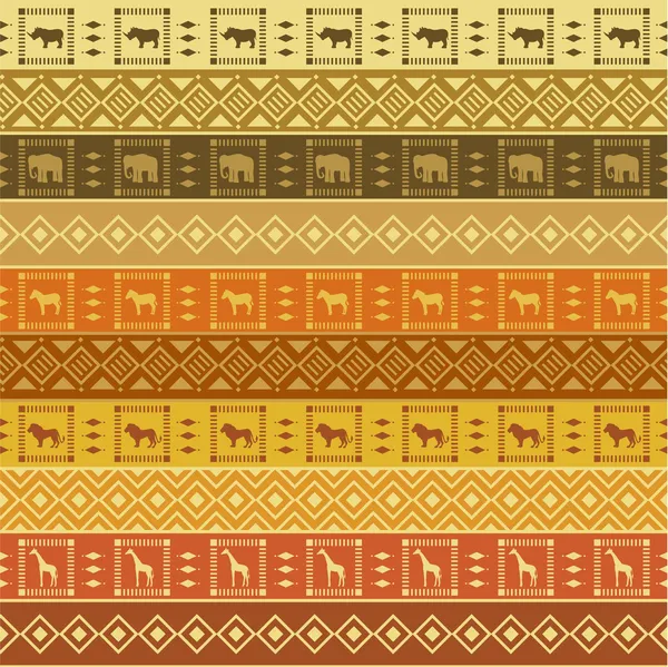 Safari pattern on striped background — Stock Vector