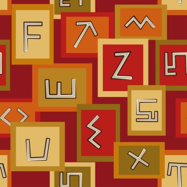 Abstract seamless pattern with African art signs clipart