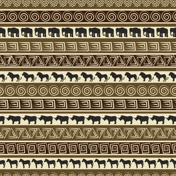 Африканский стиль с дикими животными — стоковый вектор