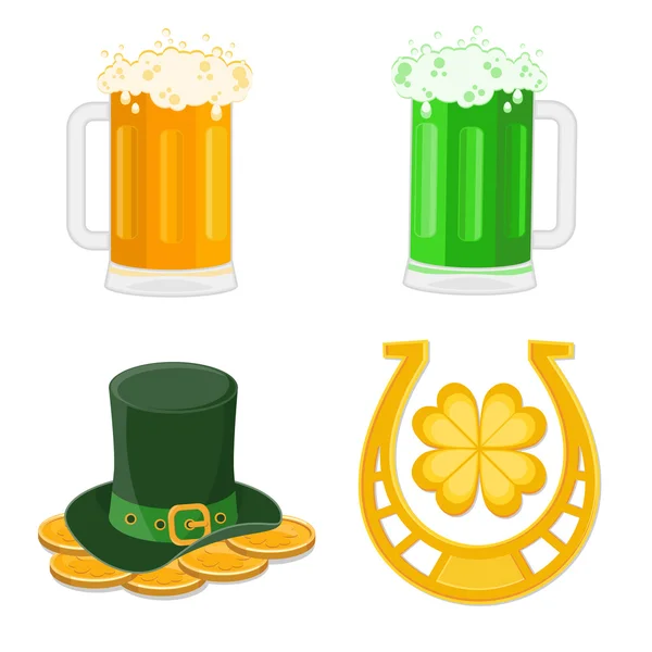 Set van St. Patrick 's dag iconen — Stockvector