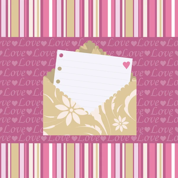 Modèle sans couture avec des lettres d'amour — Image vectorielle