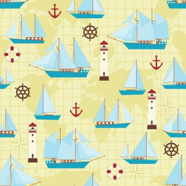 Ship pattern clipart