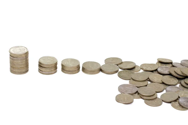 Coins Chaotic Ordered — Stock Photo, Image