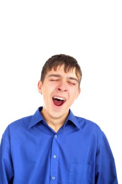 Yawning teenager clipart