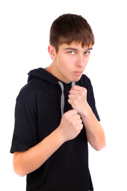 Teenager boxer clipart