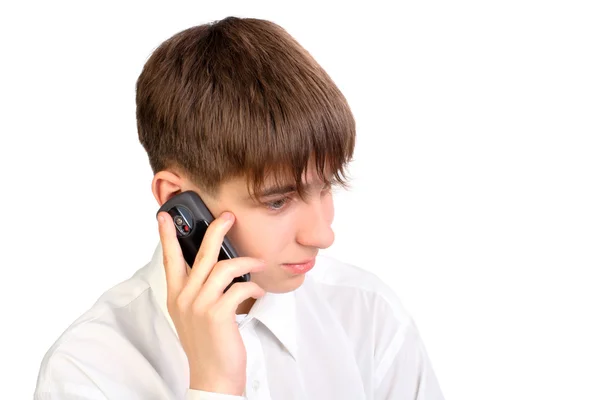 10 代の携帯電話を話す — ストック写真