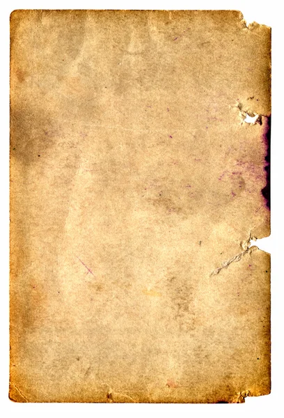 Stary papier na białym tle — Zdjęcie stockowe
