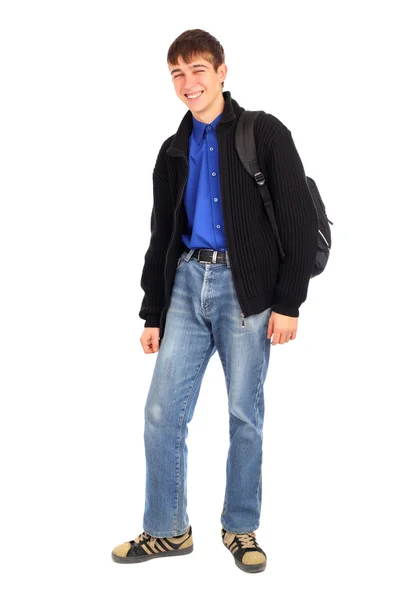 Adolescente com mochila — Fotografia de Stock
