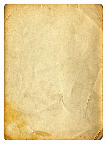 Vintage papier page isolé — Photo
