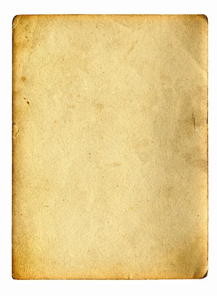 Página de papel vintage isolada — Fotografia de Stock
