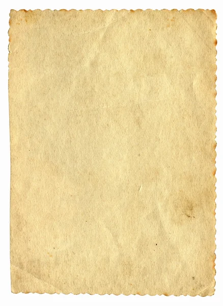 Vintage papper page isolerade — Stockfoto