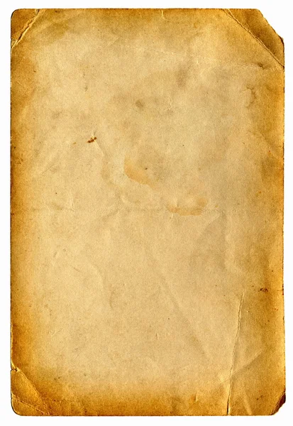 Izole eski kağıt sayfası — Stok fotoğraf