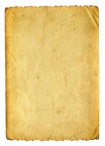 Παλιό χαρτί σελίδα απομονωμένη — Φωτογραφία Αρχείου